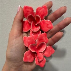 Zara Pink Floral Hair Clips
